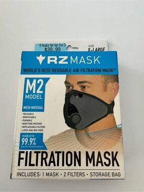 RZMask Model M2 Mesh Material Filtration Mask, Size XL